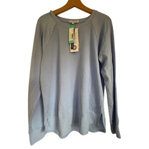 NWT Threads‎ 4 Thought Leelu Rib Hem Raglan Knit Top Light Blue - Women's M